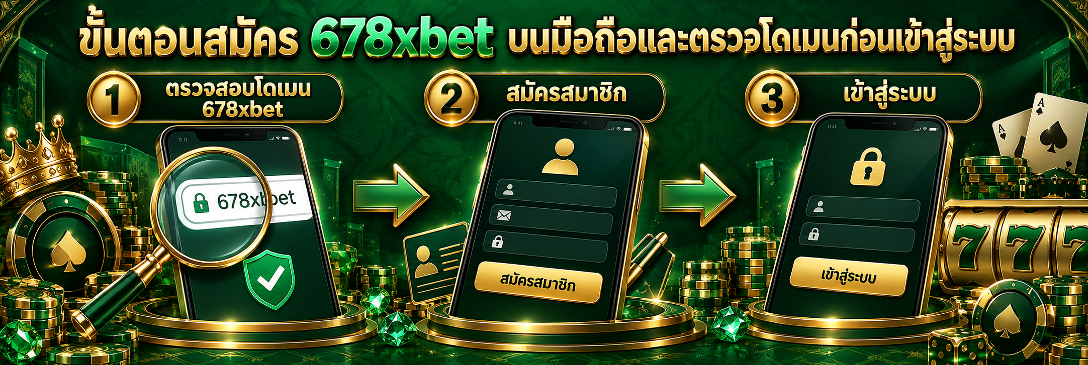 ขั้นตอนสมัคร 678xbet บนมือถือและตรวจโดเมนก่อนเข้าสู่ระบบ